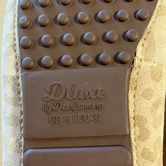 Women’s Deluxe by dearfoams Fernie Genuine Shearling Moccasin Slippers Size 6 - Picture 11 of 12